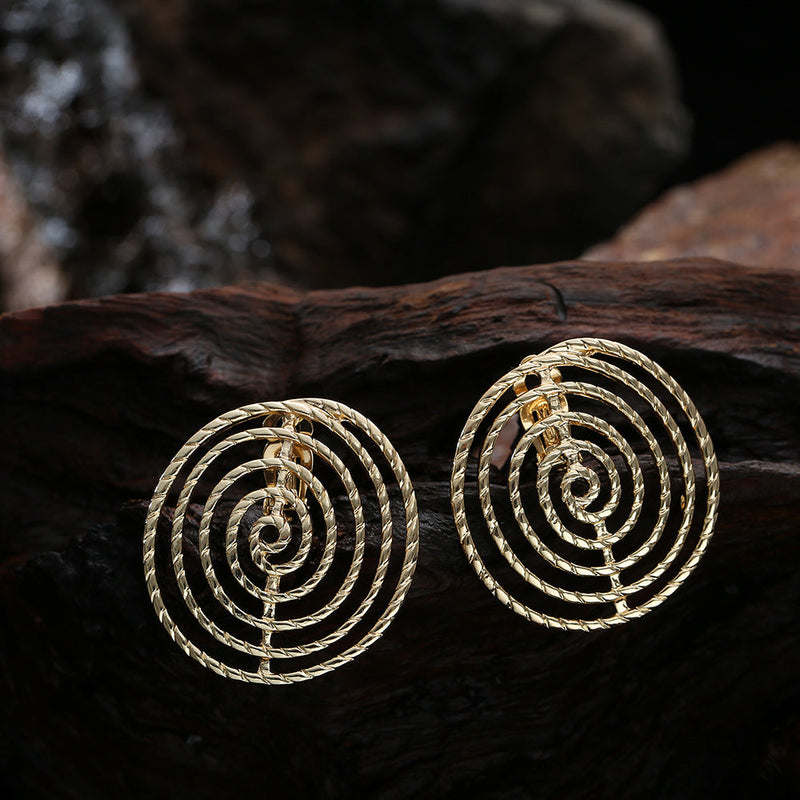 Spiral Gold Earrings