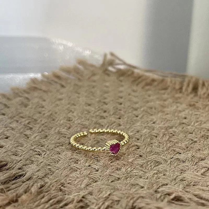 Elegant Ruby Gold Ring