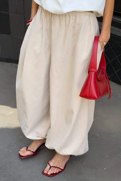 Street Cotton Lantern Loose Pants