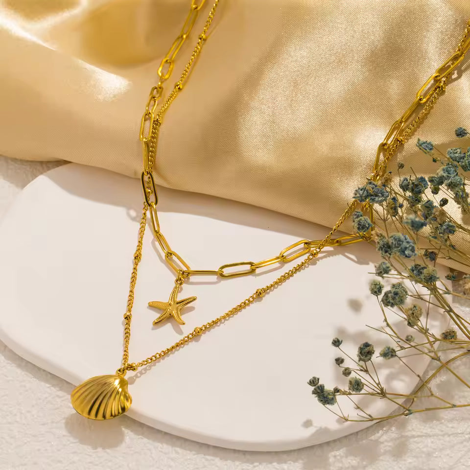 Elegant Gold Shell Necklace