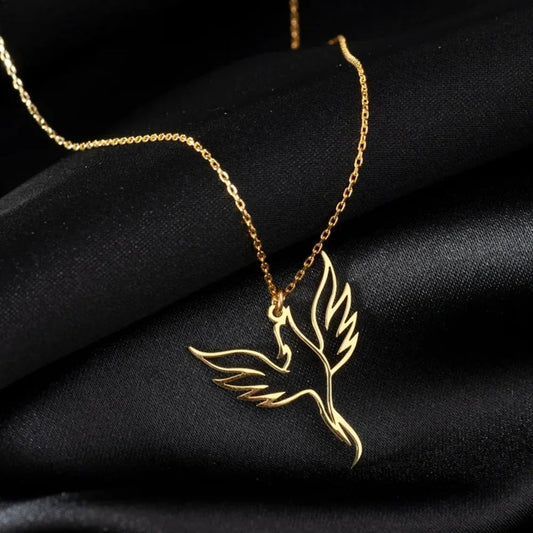 Elegant Gold Bird Necklace