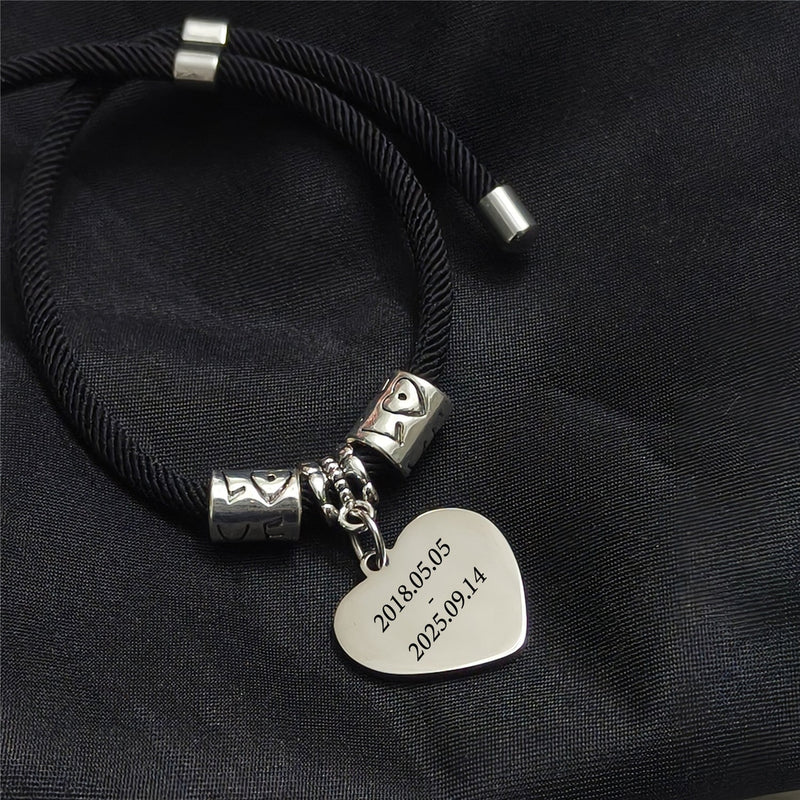 Personalized Heart Bracelet