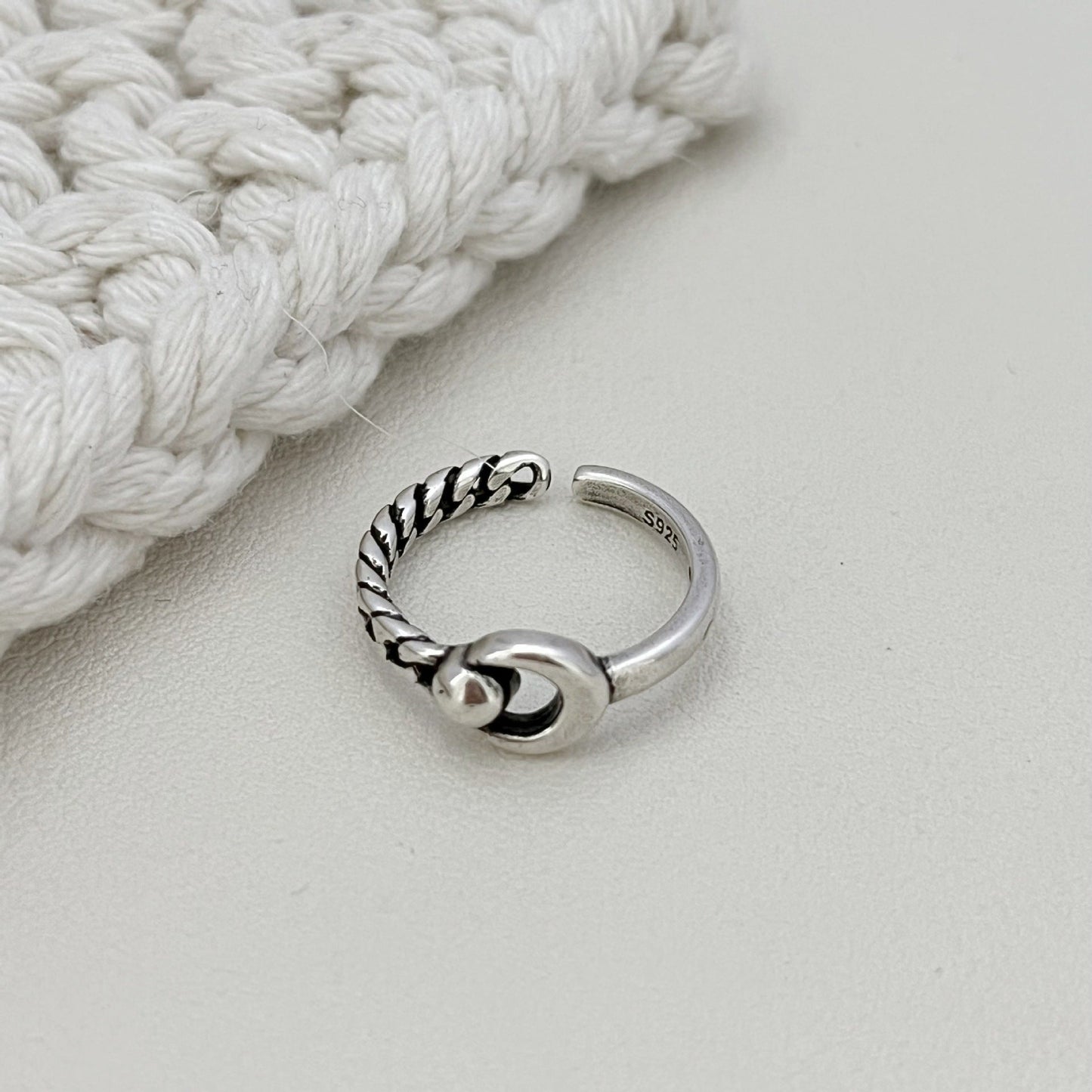Vintage Twisted Silver Ring