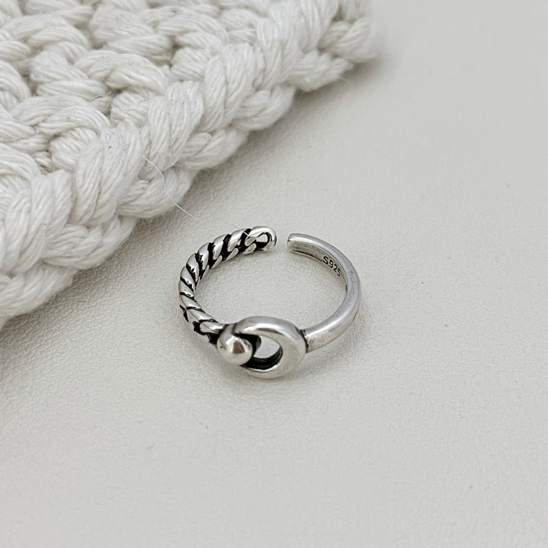 Vintage Twisted Silver Ring