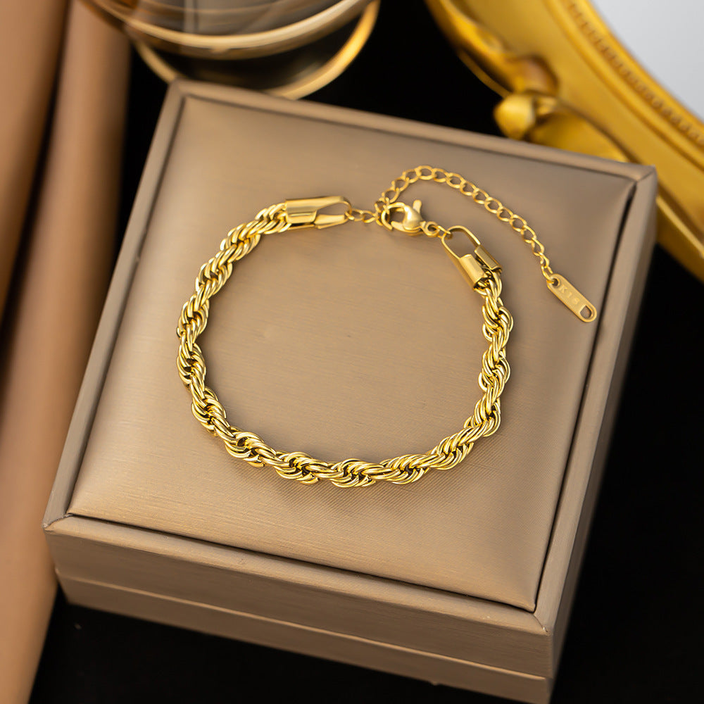 Classic Gold Rope Bracelet