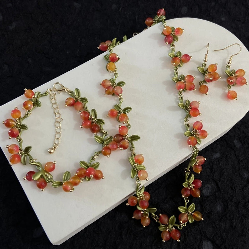 Vintage Carnelian Beaded Bracelet