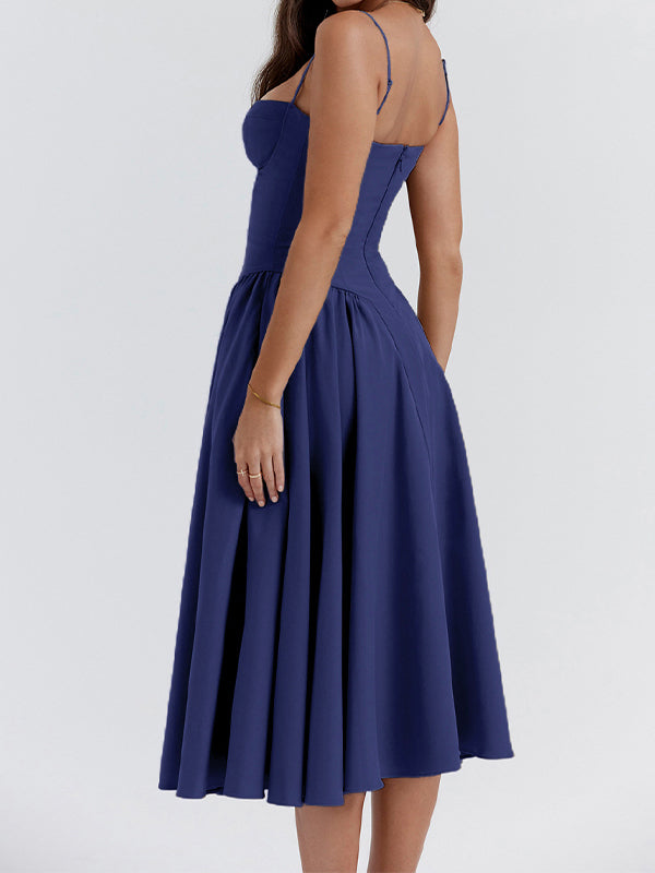 Navy Blue Cami Midi Dress