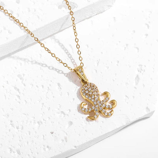 Golden Octopus Necklace