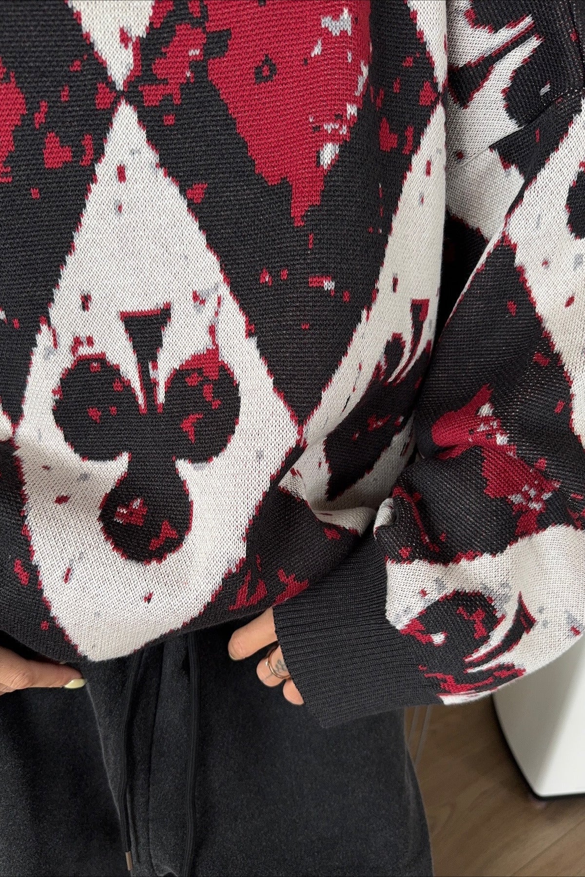 Plaid Gothic Y2k Edgy Knit Sweater