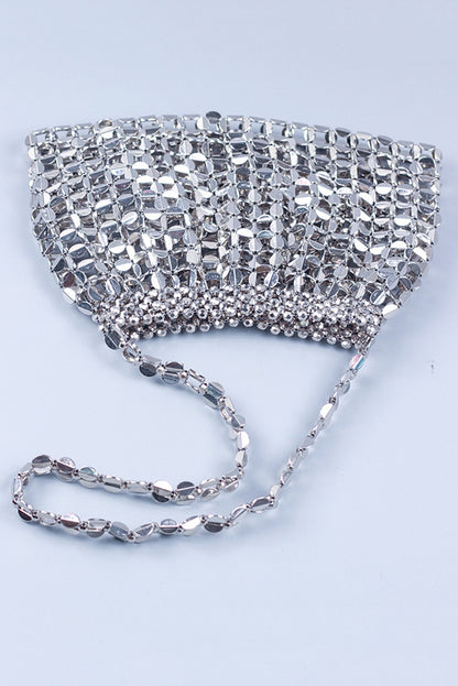 Handmade Flat Beaded Beaded Woven Handbag Bag