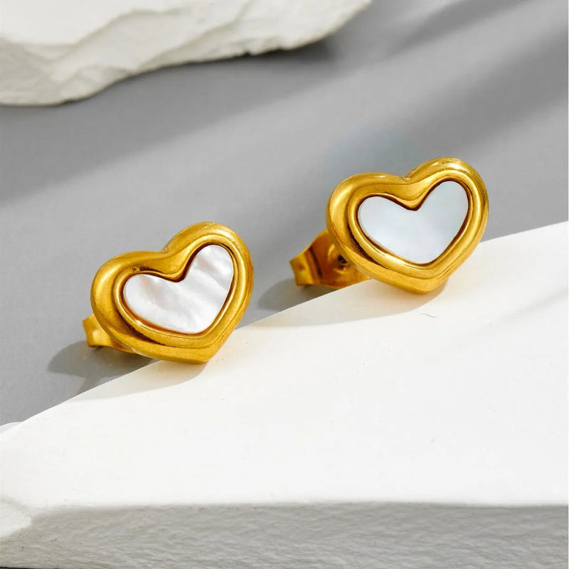 Classic Gold Heart Earrings
