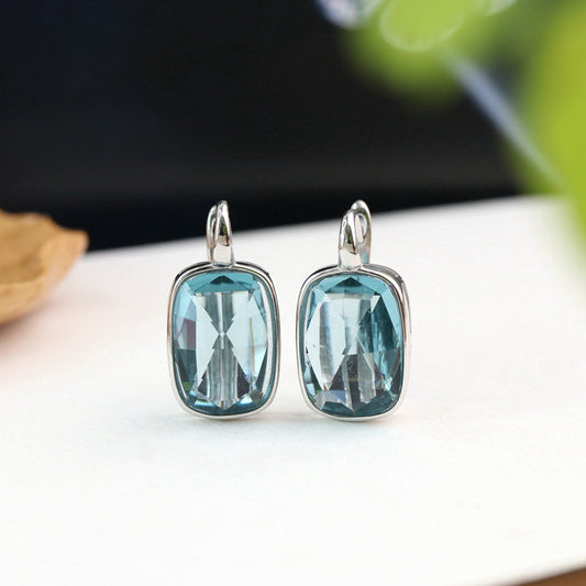Elegant Blue Topaz Earrings