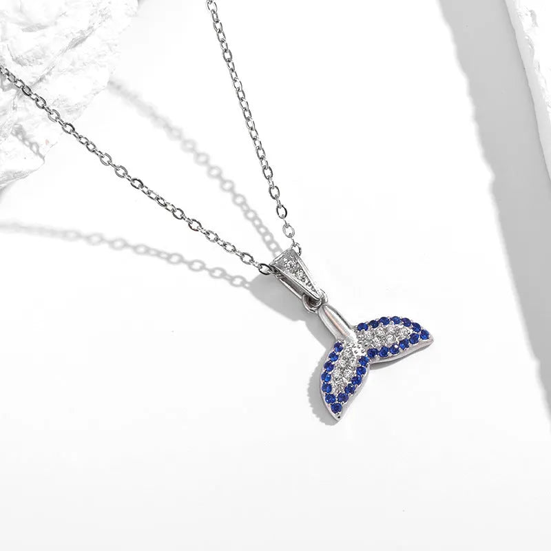 Elegant Sapphire Mermaid Necklace