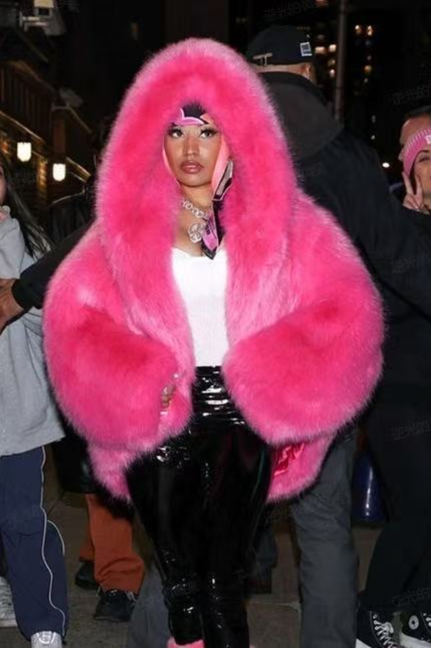 Fur Fox Trim Hooded Thick Warm Coat