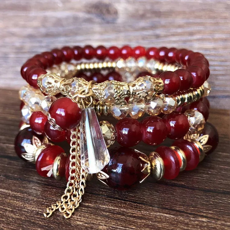 Elegant Burgundy Bracelet