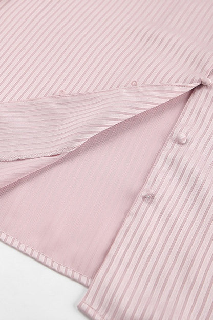 Loose Fit Long Sleeve Detachable Collar Blouse