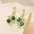 Luxury Clover Shiny Zircon Drop