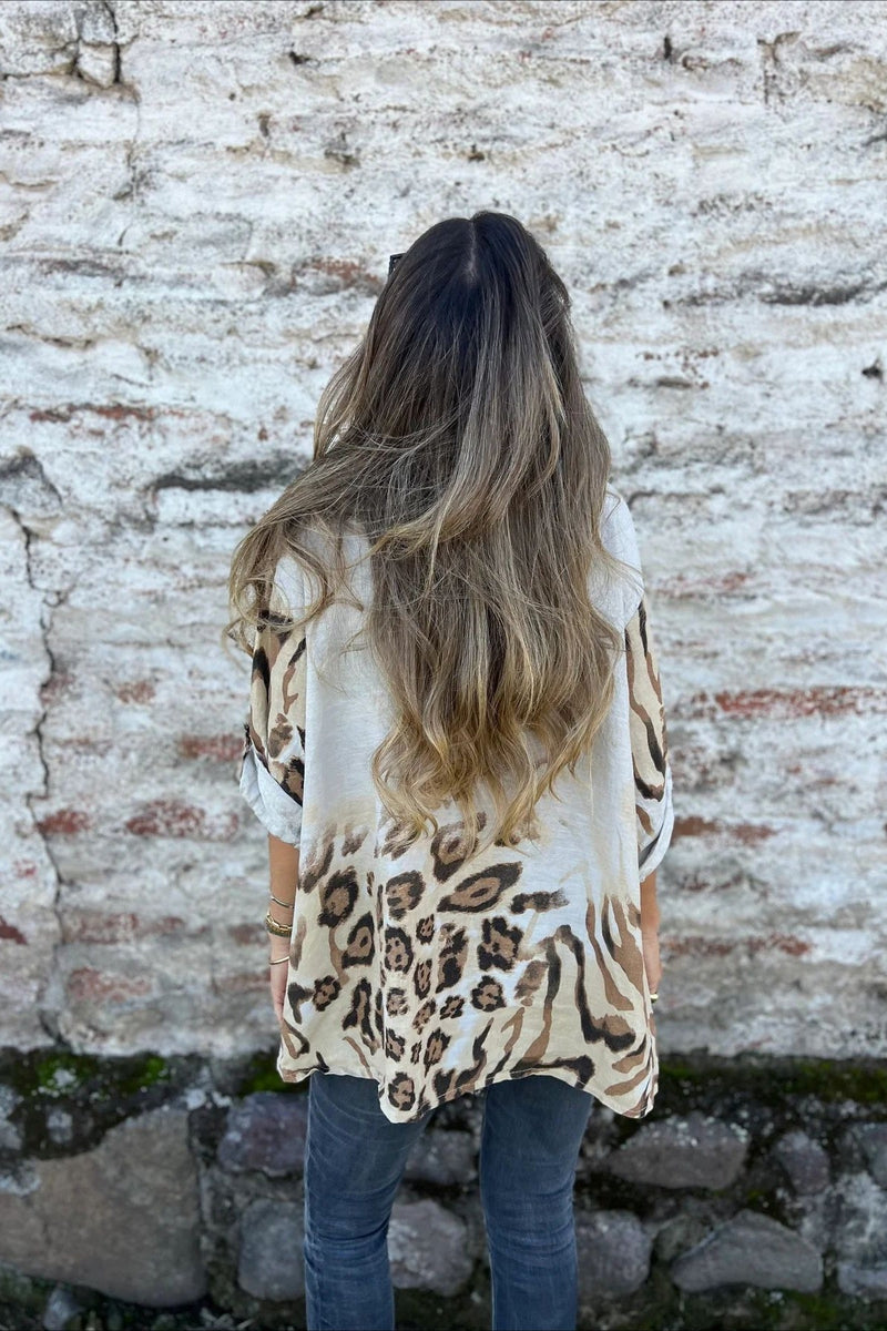 Loose Comfortable Leopard Print Blouse