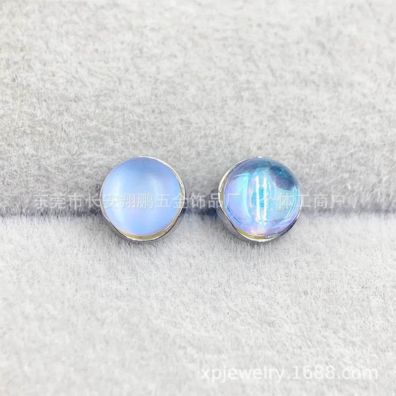 Iridescent Blue Earrings