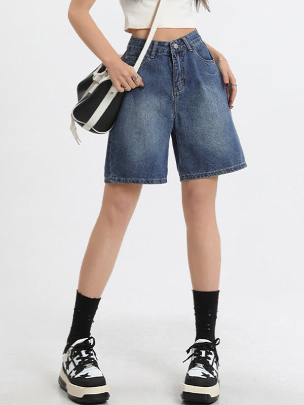 Blue Denim Bermuda Shorts