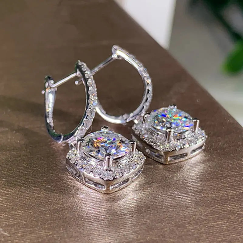 Elegant Crystal Square Drop