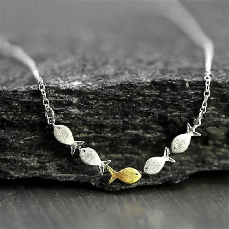 Elegant Fish Charm Necklace