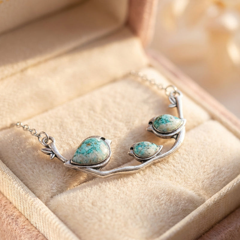Vintage Birdie Silver Necklace
