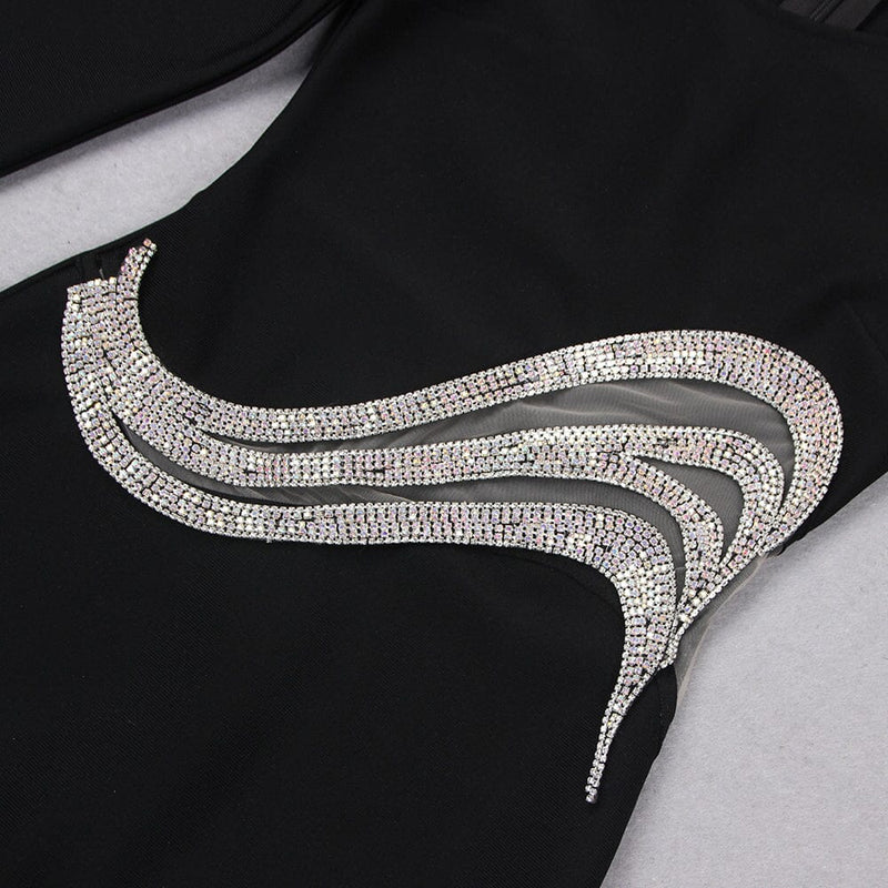 Wave One-shoulder Mini Dress
