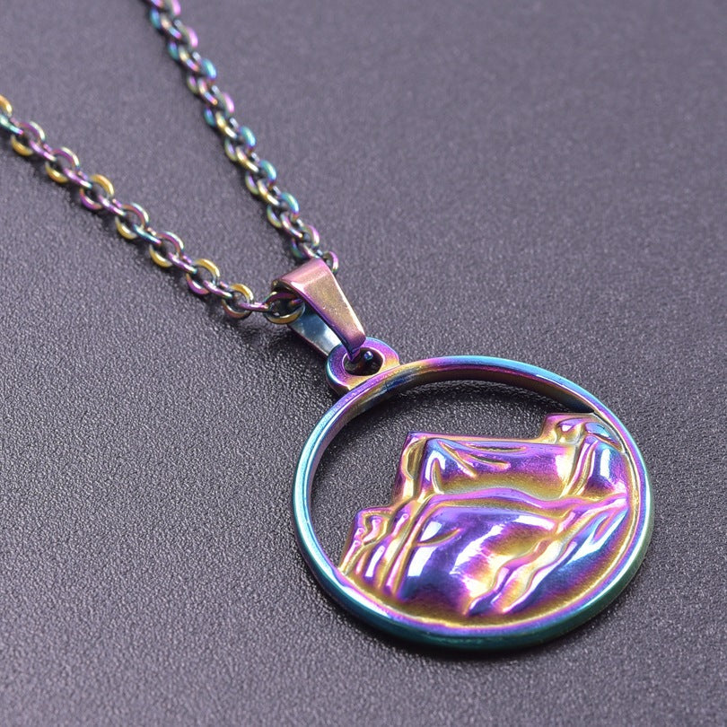 Rainbow Abstract Necklace