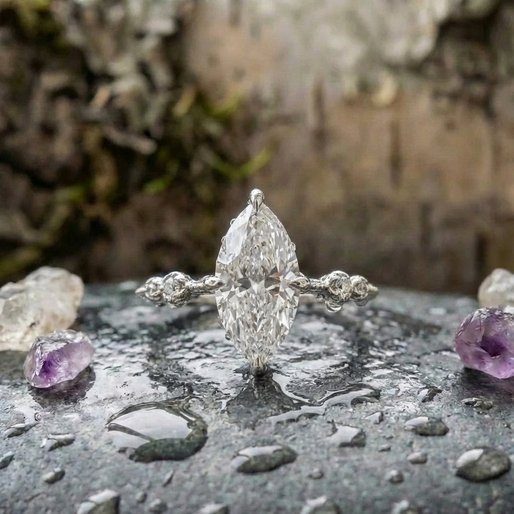 Elegant Crystal Marquise Ring