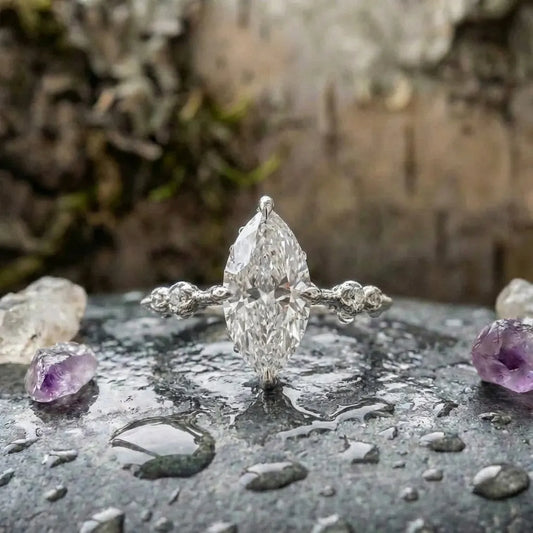 Elegant Crystal Marquise Ring