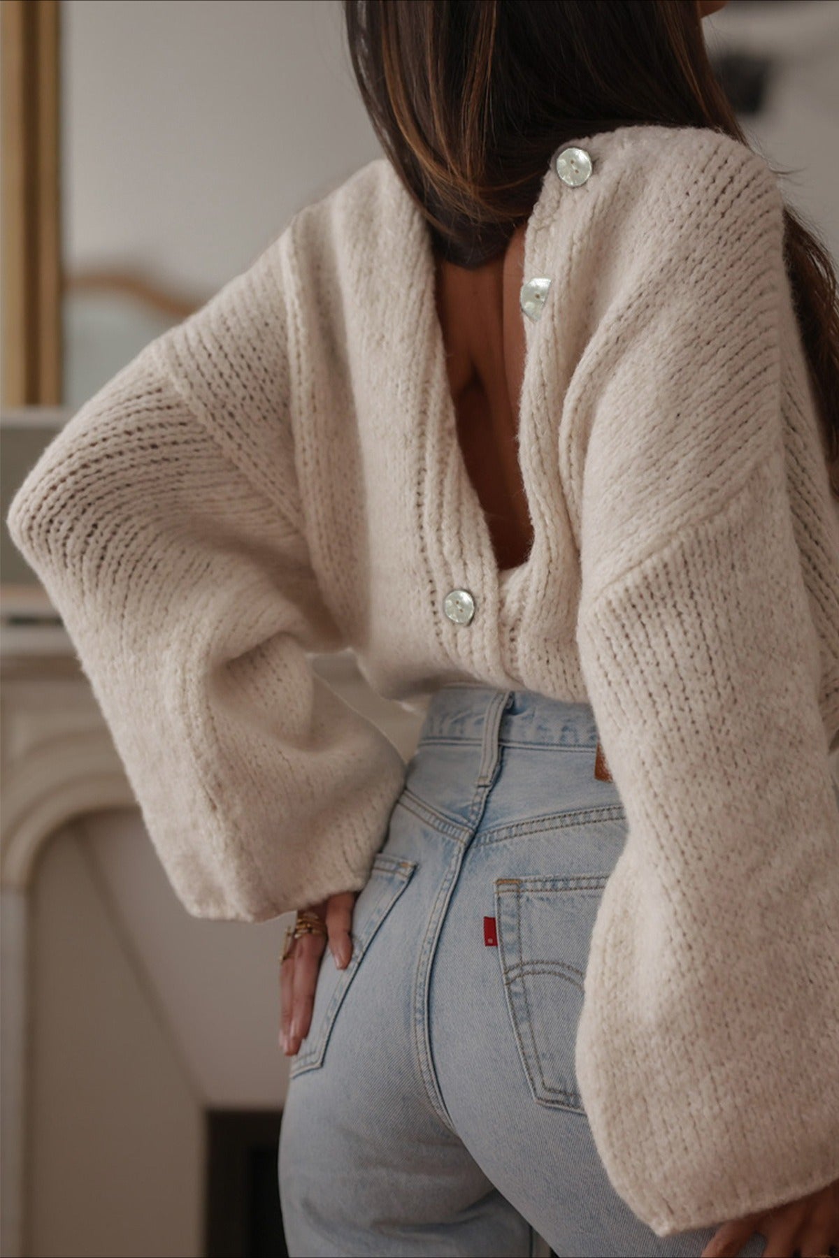 Single Breasted Knit Cardigan