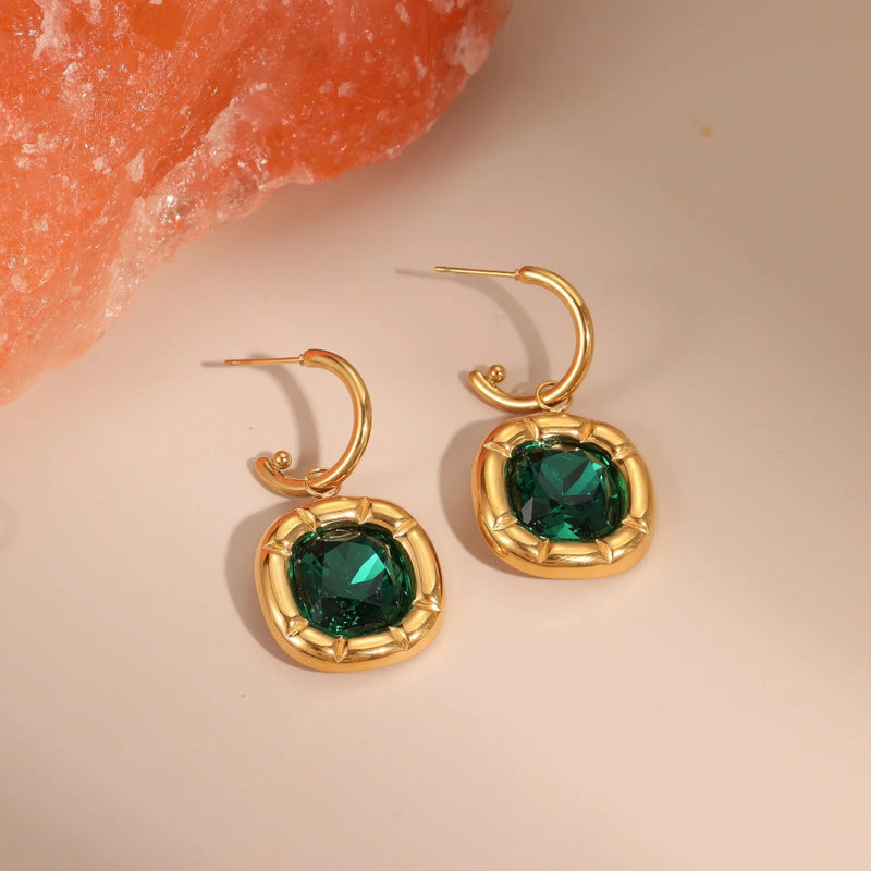 Elegant Emerald Earrings
