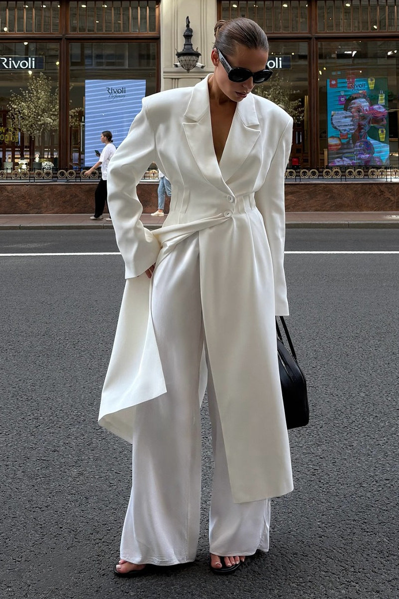 Longline Belted Trench Overcoat