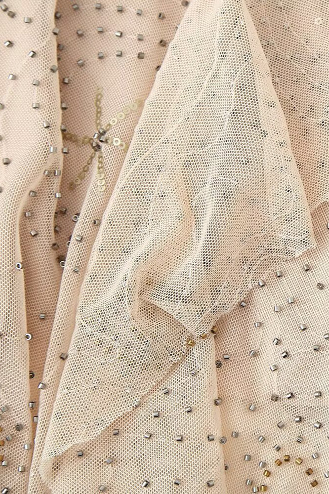 Embellished Sheer Maxi Dress