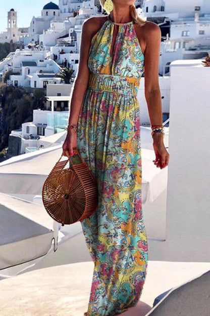 Think I'm in Love Colourful Print Maxi Dress