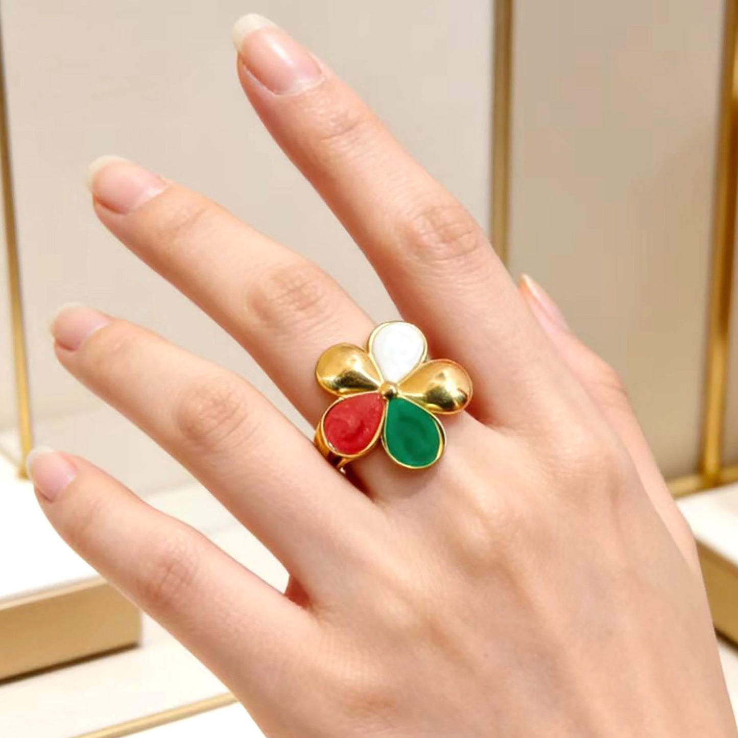 Colorful Flower Ring