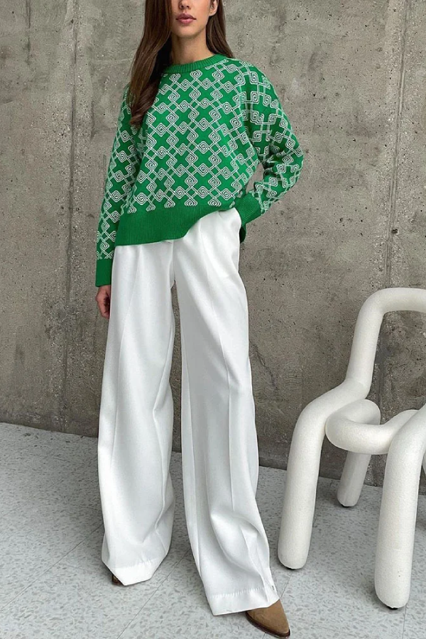 On-trend Jacquard Sweater