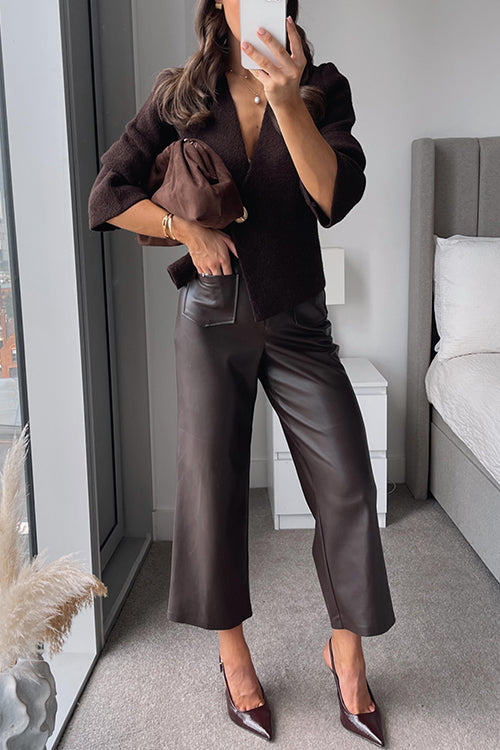 Chicest V Neck Button Up Sweater Cardigan