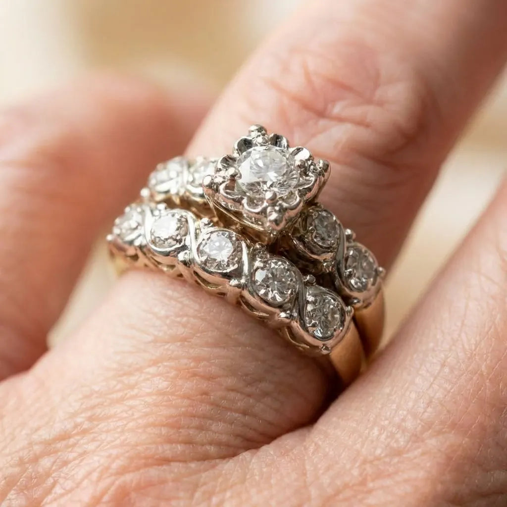 Vintage Elegant Bright Golden Ring