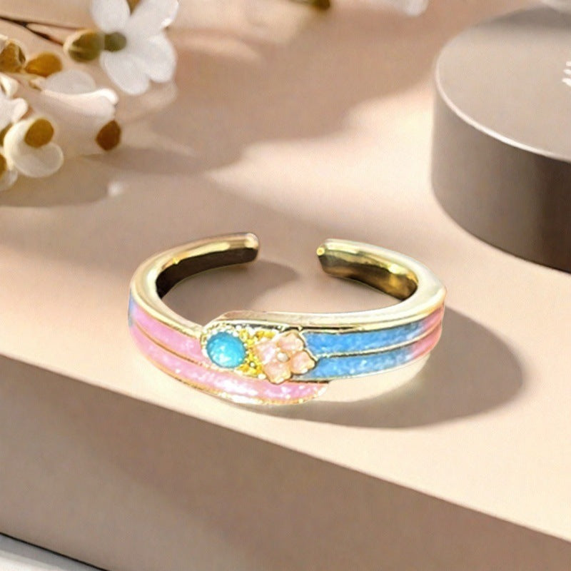 Colorful Gemstone Cuff Ring