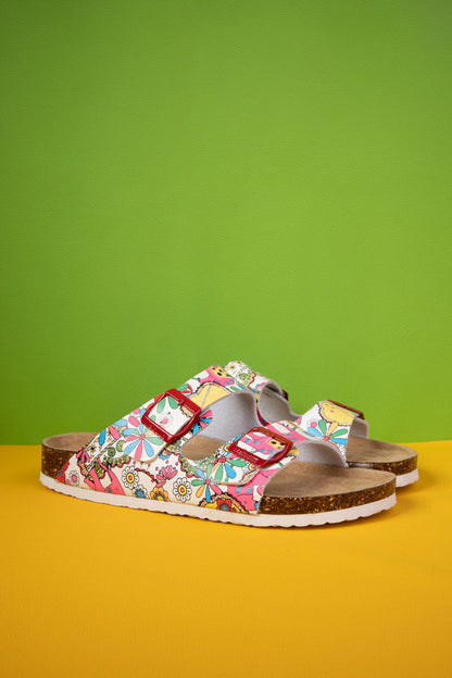 Maibulun | Lovey Dovey Printed Double Strap Sandal