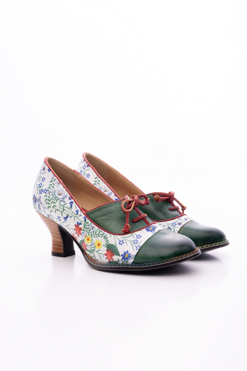Soffia | Lily Kitten Heel Leather Pump