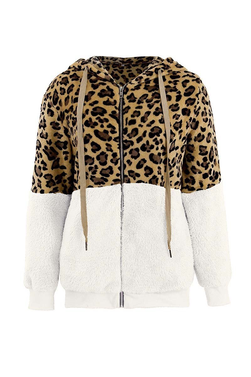 Leopard Stitching Coat(3 Colors)