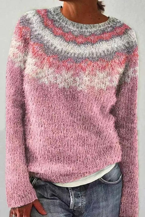 Crewneck Unique Print Cozy Sweater(in 3 Patterns)