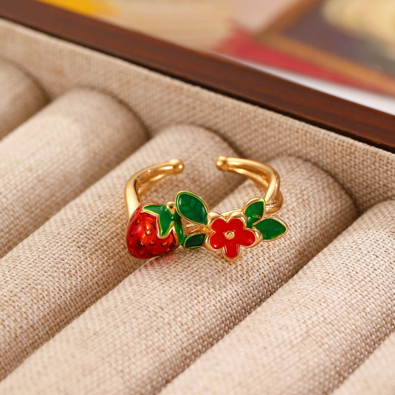 Whimsical Strawberry Ring