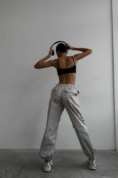 Loose Fit Drawstring Cargo Pant