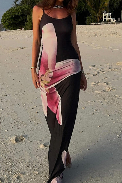 Romantic Beginnings Lily Slip Stretch Vacation Maxi Dress