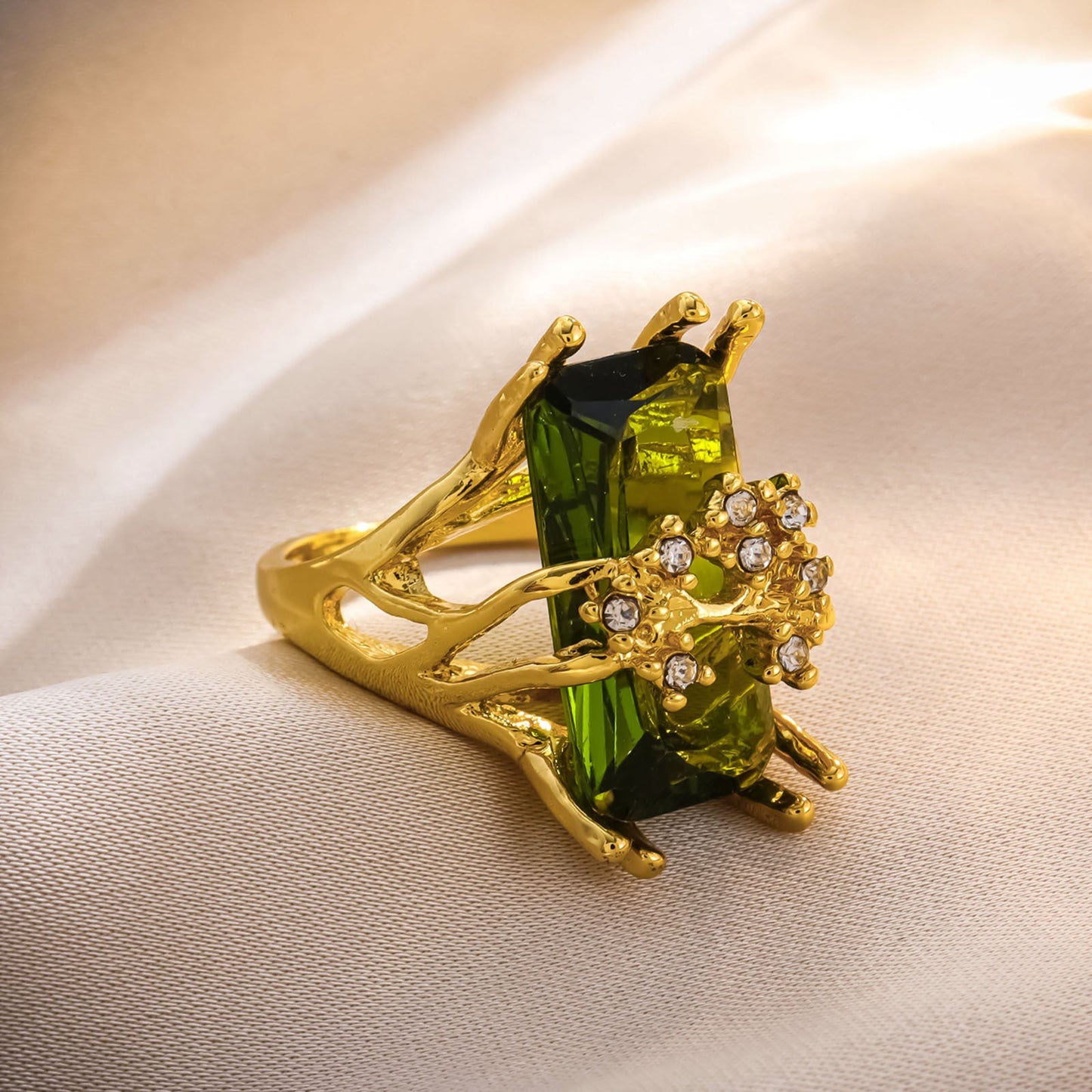 Statement Peridot Ring