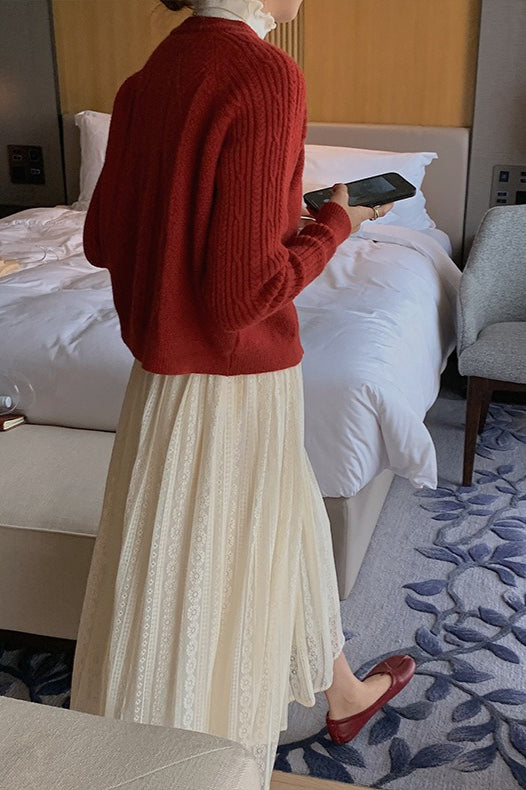 Ribbed Cropped Cardigan